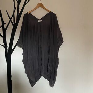 Velvet by Graham & Spencer boho gray shrug cardigan